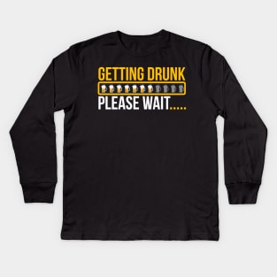 Getting Drunk Kids Long Sleeve T-Shirt